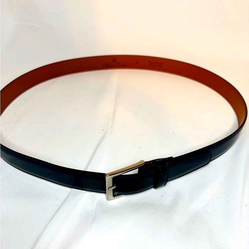 Brooks Brothers Men's Black Leather Belt - 42